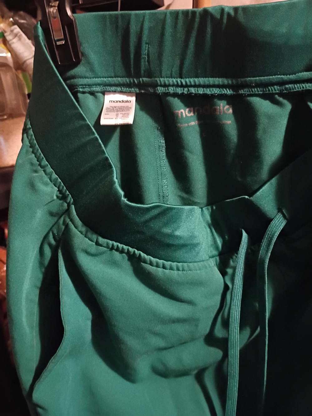 Green Women's Scrub.Drawstring Pants. - Picture 2 of 4